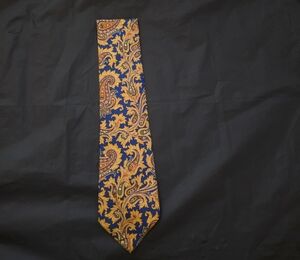 GAP Men's Paisley Tie in Navy and Gold